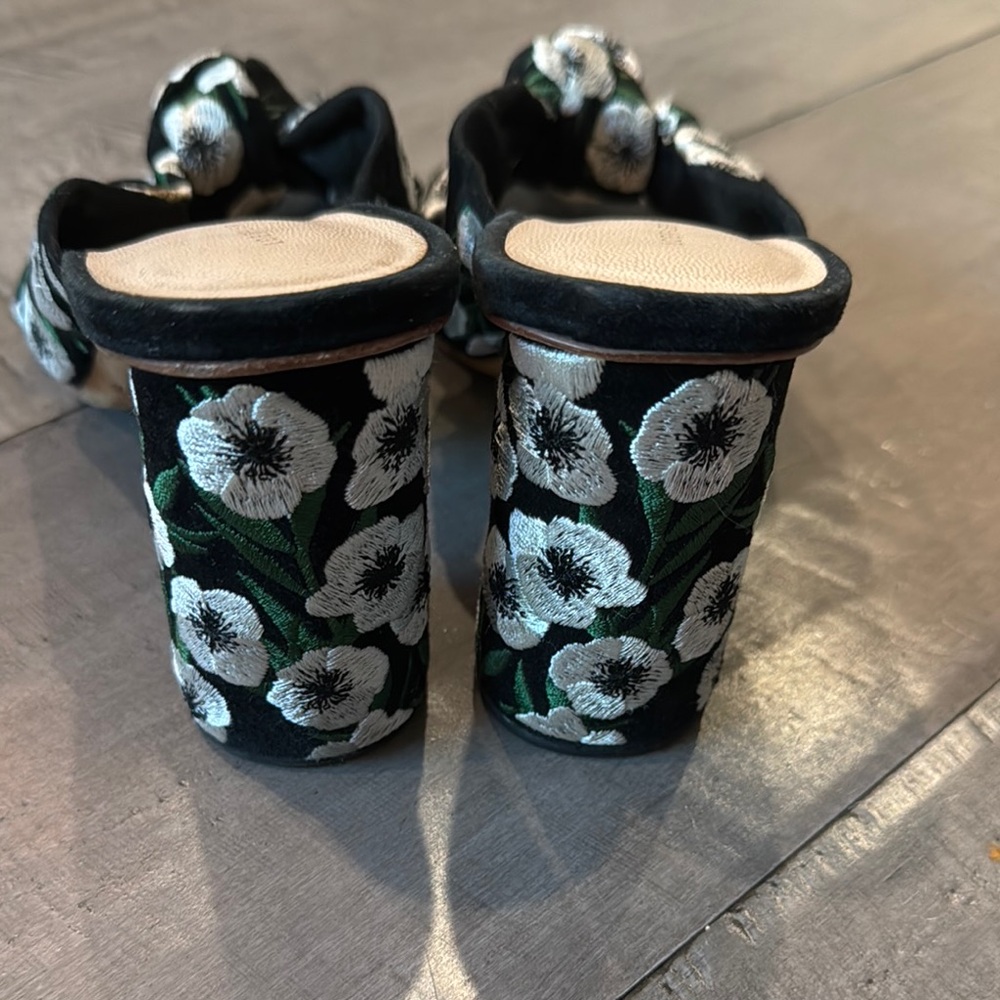 Loeffler Randall Black Floral Women's Shoes - Picture 3 of 7